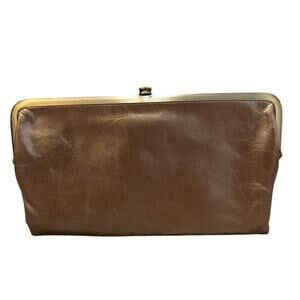 Hobo The Original Lauren Clutch Wallet Metallic Bronze Excellent